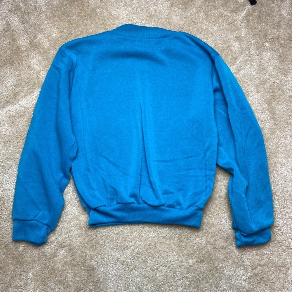 Vintage Zing Blue Butterfly Sweat Suit Girls 12 - Picture 6 of 8
